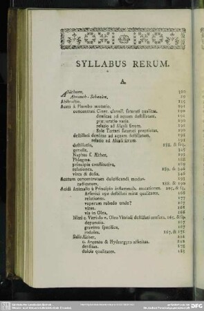 Syllabus Rerum
