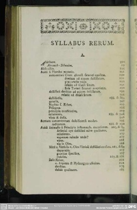 Syllabus Rerum