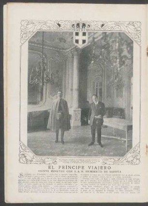 El Príncipe viajero : Veinte minutos con S A. R. Humberto de Saboya