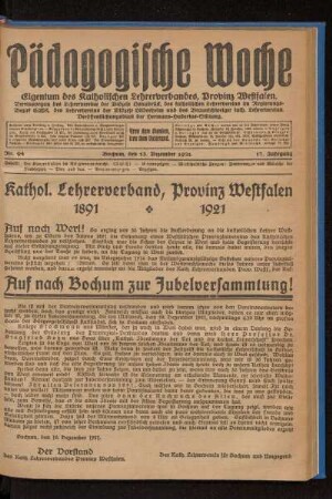 Kathol. Lehrerverband, Provinz Westfalen