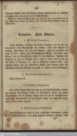 Compotes. Kalte Schalen