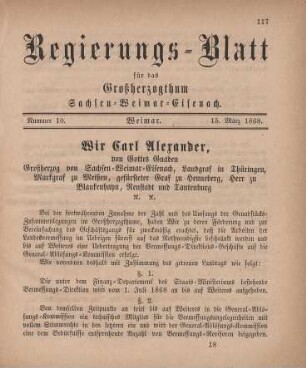 Nr. 10 : 15. März 1868