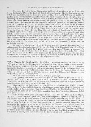 Der Verein für hamburgische Geschichte.