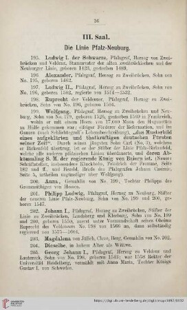 III. Saal (Nr. 195 - 296)