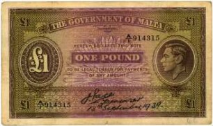 Geldschein, 1 Pfund, 13.9.1939