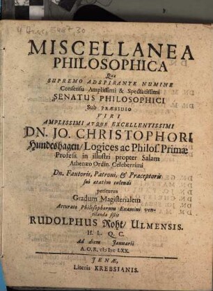 Miscellanea Philosophica