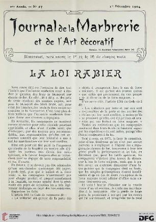 Nr. 27 (1er Décembre 1904)