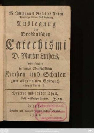 Theil 3: Nebst vollständigen Registern