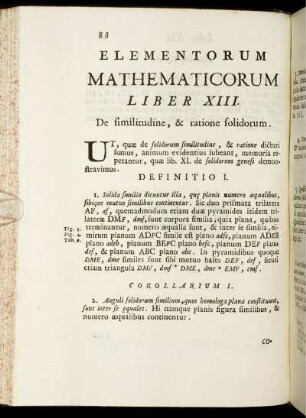 Liber XIII. De similitudine, & ratione solidorum.