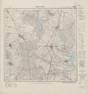 2954 (alte Nr.: 1487) Beyersdorf, Meßtischblatt (4cm - Karte)