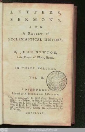Vol. 2: Letters, Sermons, And A Review of Ecclesiastical History