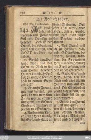 D.) Fest-Lieder.