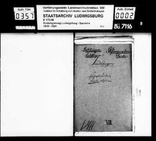 Stiftungssachen: Legate, Oberamt Böblingen