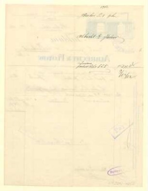 Brief der Firma Butler Brothers GmbH an Herren G. B. Wiss Söhne - Kleinschmalkalden betr. Offerte