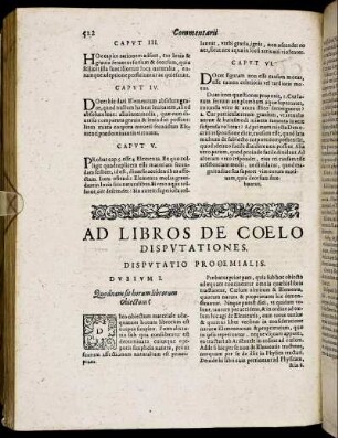 Ad Libros De Coelo Disputationes