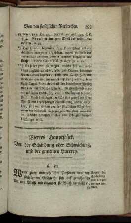 Viertes Hauptstück. - Fünftes Hauptstück.