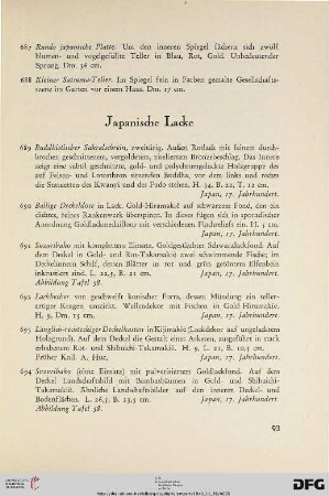 Japanische Lacke (Nr. 689-713)