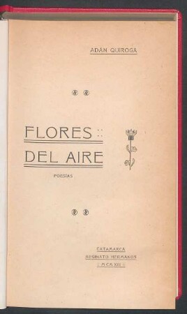 Flores del aire : poesías