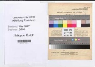Entnazifizierung Rudolf Schoppe , geb. 13.06.1905 (Postbeamter)