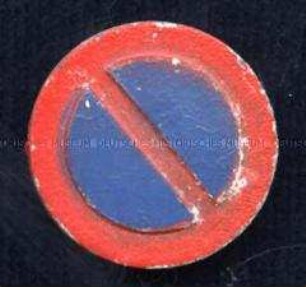 WHW-Abzeichen, Serie "Verkehrszeichen" (Halteverbot), "Tag der Deutschen Polizei" vom Januar 1939
