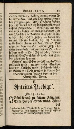 43-71, II. Antritts-Predigt