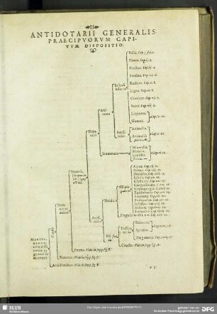Antidotarii Generalis Praecipuorum Capitum Dispositio