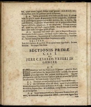 Sectionis Primæ.