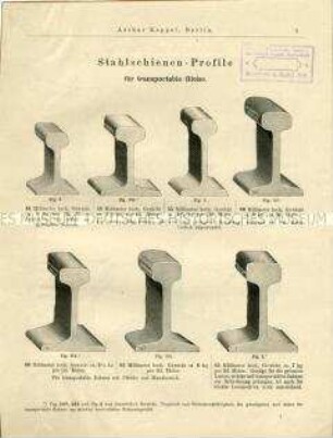 Stahlschienen-Profile für transportable Gleise