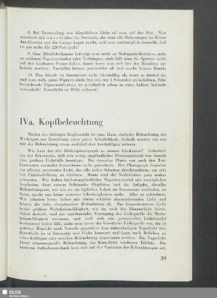 IVa. Kopfbeleuchtung