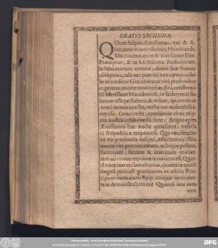 Oratio Secunda.