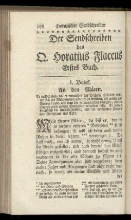 Sendschreiben des Horaz