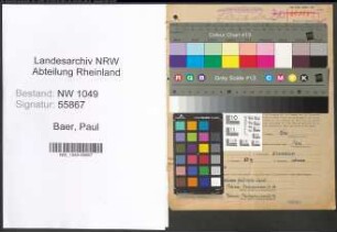 Entnazifizierung Paul Baer , geb. 01.10.1909 (Kaufmann)