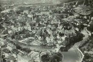Döbeln, Stadtansicht, Luftbild