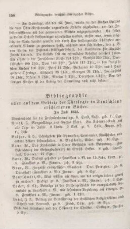 158-162 Bibliographie deutscher theologischer Bücher
