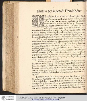 Illustris & Generose Domine &c.