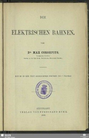 Die elektrischen Bahnen