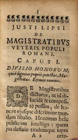 Justi Lipsi De Magistratibvs Veteris Populi Romani. Et De Vet. Scriptura Latinorum : Libelli posthumi