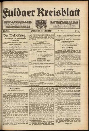 Ausgabe vom Freitag, den 17. November 1916.