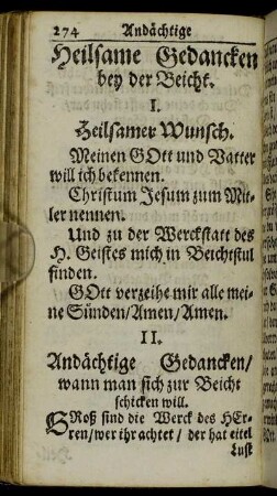 Heilsame Gedancken bey der Beicht.