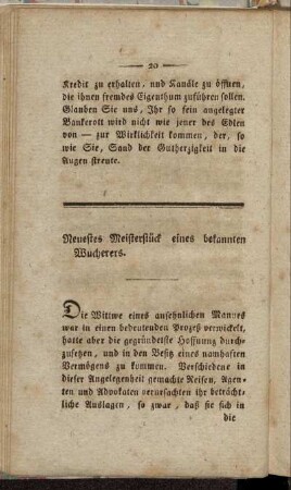 Neuestes Meisterstück eines bekannten Wucherers.