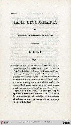 Table des sommaires