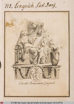 Exlibris des Carl Benjamin Lengnich