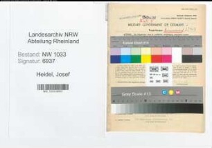 Entnazifizierung Josef Heidel , geb. 26.06.1909 (Polizist)