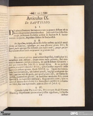 Articulus IX. De Baptismo.