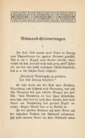 Bismarck-Erinnerungen