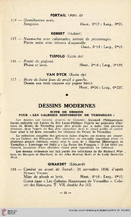Dessins modernes (Nr. 118-149)