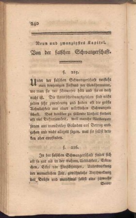 Neun und zwanzigstes Kapitel. Von der falschen Schwangerschaft