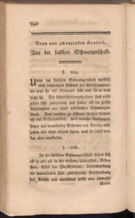 Neun und zwanzigstes Kapitel. Von der falschen Schwangerschaft