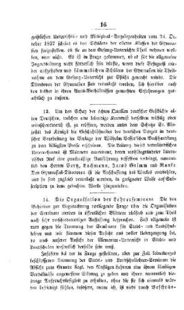 Die Organisation der Lehrerseminare