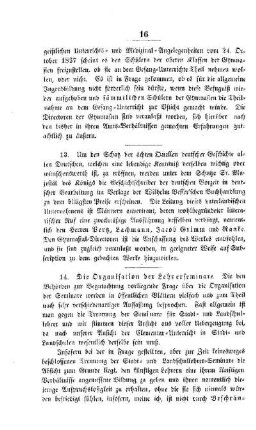 Die Organisation der Lehrerseminare
